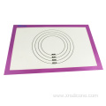 Food grade non-slip silicone pastry mat with measurements